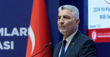 Trade Minister Ömer Bolat speaks during an event in Ankara, Türkiye, April 4, 2025. (AA Photo)