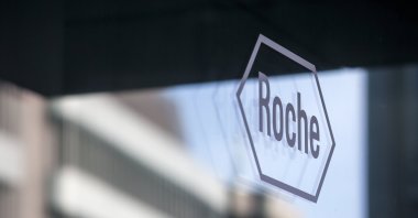 The logo of the pharmaceutical company Roche is pictured in Basel, Switzerland, Feb. 1, 2017. (AP Photo)