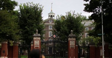 The Van Wickle Gates stand at the edge of the main campus of Brown University in Providence, Rhode Island, U.S., Aug. 16, 2022. (Reuters Photo)