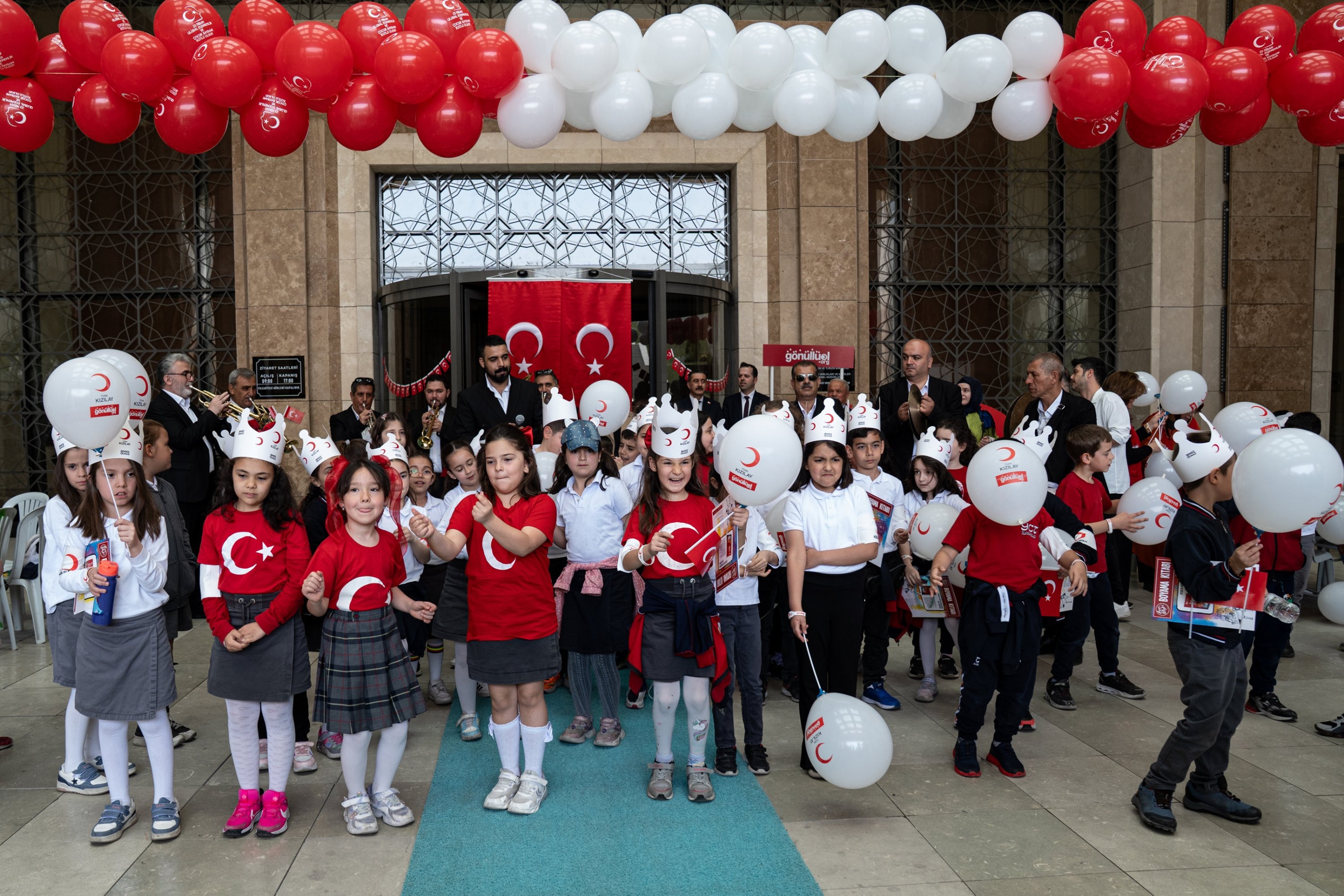 Children celebrate Children's Day with joy at the July 15 Democracy Museum, Ankara, Türkiye, April 22, 2025. (AA Photo)