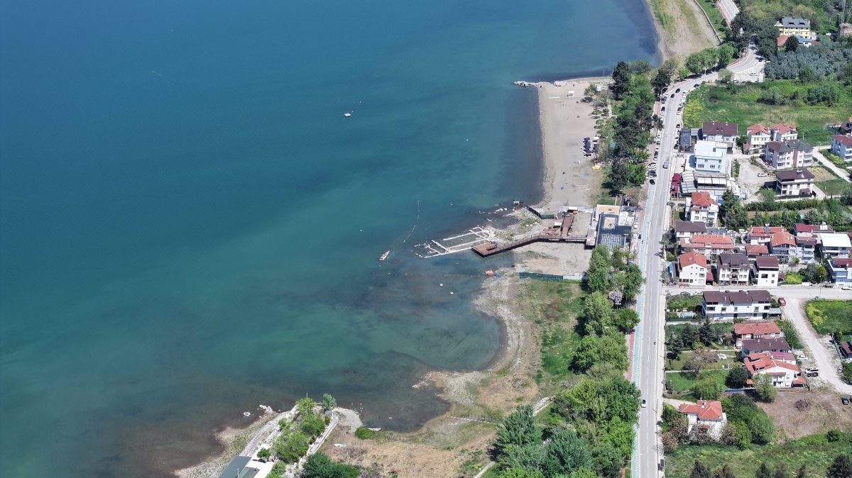 An aerial view of Lake Iznik, Bursa, Türkiye, April 22, 2025. (AA Photo)