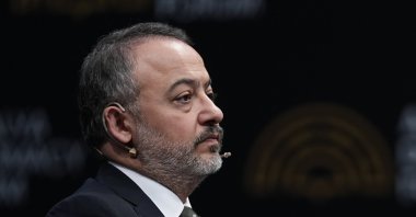 Deputy Foreign Minister Nuh Yılmaz attends a panel as part of the Antalya Diplomacy Forum in Antalya, April 12, 2025. (AA Photo)