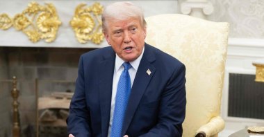 US President Donald Trump speaks during a bilateral meeting with Prime Minister of Norway Jonas Gahr Store in the Oval Office of the White House in Washington, D.C., April 24, 2025. (AFP Photo)