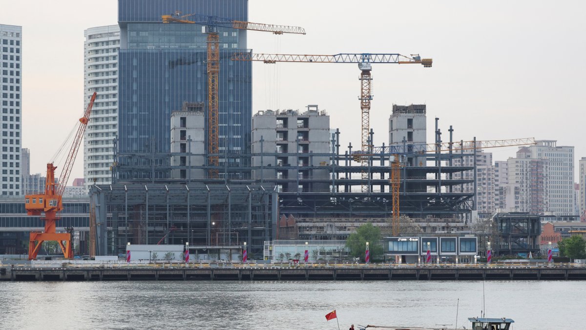 A construction site in Shanghai, China, April 16, 2025. (Reuters Photo)