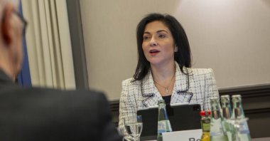 The CEO of energy service provider Westenergie AG, Katherina Reiche, is seen during an event in Dusseldorf, Germany, March 11, 2024. (Reuters Photo)