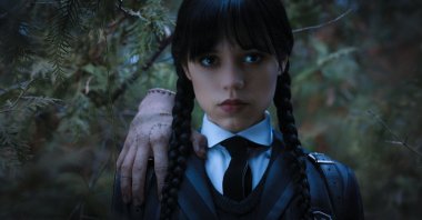 Jenna Ortega stars as Wednesday Addams alongside &quot;Thing&quot; in Netflix&#039;s revival of the &quot;Addams Family&quot; show. (DPA Photo)