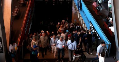Fans are seen after the Madrid Open matches got suspended due to a power outage, Madrid, Spain, April 28, 2025. (Reuters Photo)