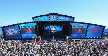 The closing ceremony of Türkiye&#039;s premier technology event, Teknofest, Adana, southern Türkiye, Oct. 6, 2024. (AA Photo)