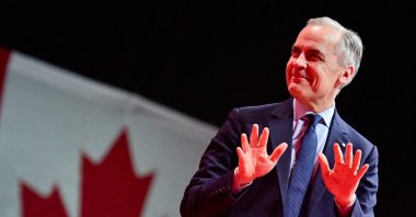 Canada&#039;s Prime Minister Mark Carney attends an event at the Liberal Party election night headquarters in Ottawa, Ontario, Canada, April 29, 2025. (Reuters Photo)
