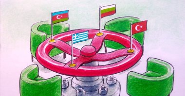 &quot;The Vertical Gas Corridor, driven by Türkiye’s hub initiative and supported by infrastructure cooperation among Greece, Bulgaria and Azerbaijan, is shaping a new energy architecture for the continent.&quot; (Illustration by Erhan Yalvaç)