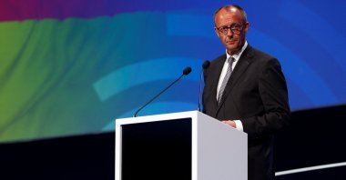 CDU leader Friedrich Merz attends the congress of the European People's Party (EPP), Valencia, Spain, April 29, 2025. (Reuters Photo)