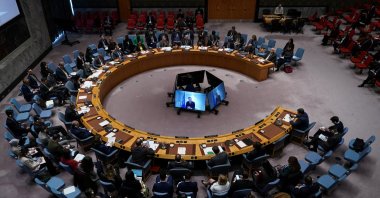 People attend a Security Council meeting at the United Nations headquarters, New York City, U.S., March 18, 2025. (Reuters Photo)