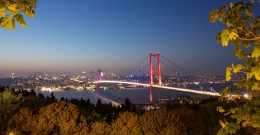 A general view of the July 15 Martyrs Bridge, known as the Bosporus Bridge, Istanbul, Türkiye, April 25, 2025. (Reuters Photo)