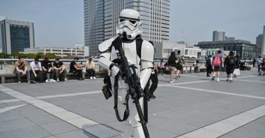 A visitor in costume poses while attending &quot;Star Wars Celebration Japan 2025,&quot; Chiba City, Tokyo, Japan, April 18, 2025. (AFP Photo)