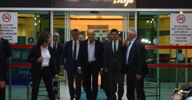 U.S. Ambassador Thomas Barrack exits Esenboğa airport, Ankara, Türkiye, May 5, 2025. (AA Photo)