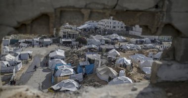 A camp for internally displaced Palestinians in the al-Remal neighbourhood, Gaza City, Palestine, May 1, 2025. (EPA Photo)