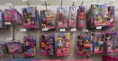 Barbie dolls at a Target store in San Leandro, California, U.S., April 30, 2025. (EPA Photo)