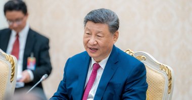 Chinese President Xi Jinping speaks at a program in Phnom Penh, Cambodia, April 17, 2025. (Reuters Photo)