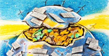 "Türkiye recognizes the new era of the &#039;critical minerals rush,&#039; making the INRES annual event a meeting point for discussion on the future of natural resources, policy construction and the energy transition." (Illustration by Erhan Yalvaç)