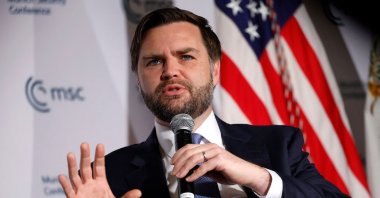 U.S. Vice President JD Vance delivers remarks to the Munich Leaders Meeting, hosted by the Munich Security Conference, at the Willard Hotel, U.S., May 7, 2025. (AFP Photo)