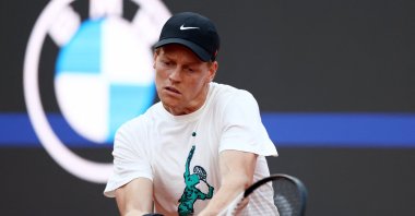 Italy&#039;s Jannik Sinner during training at the Foro Italico, Rome, Italy, May 5, 2025. (Reuters Photo)