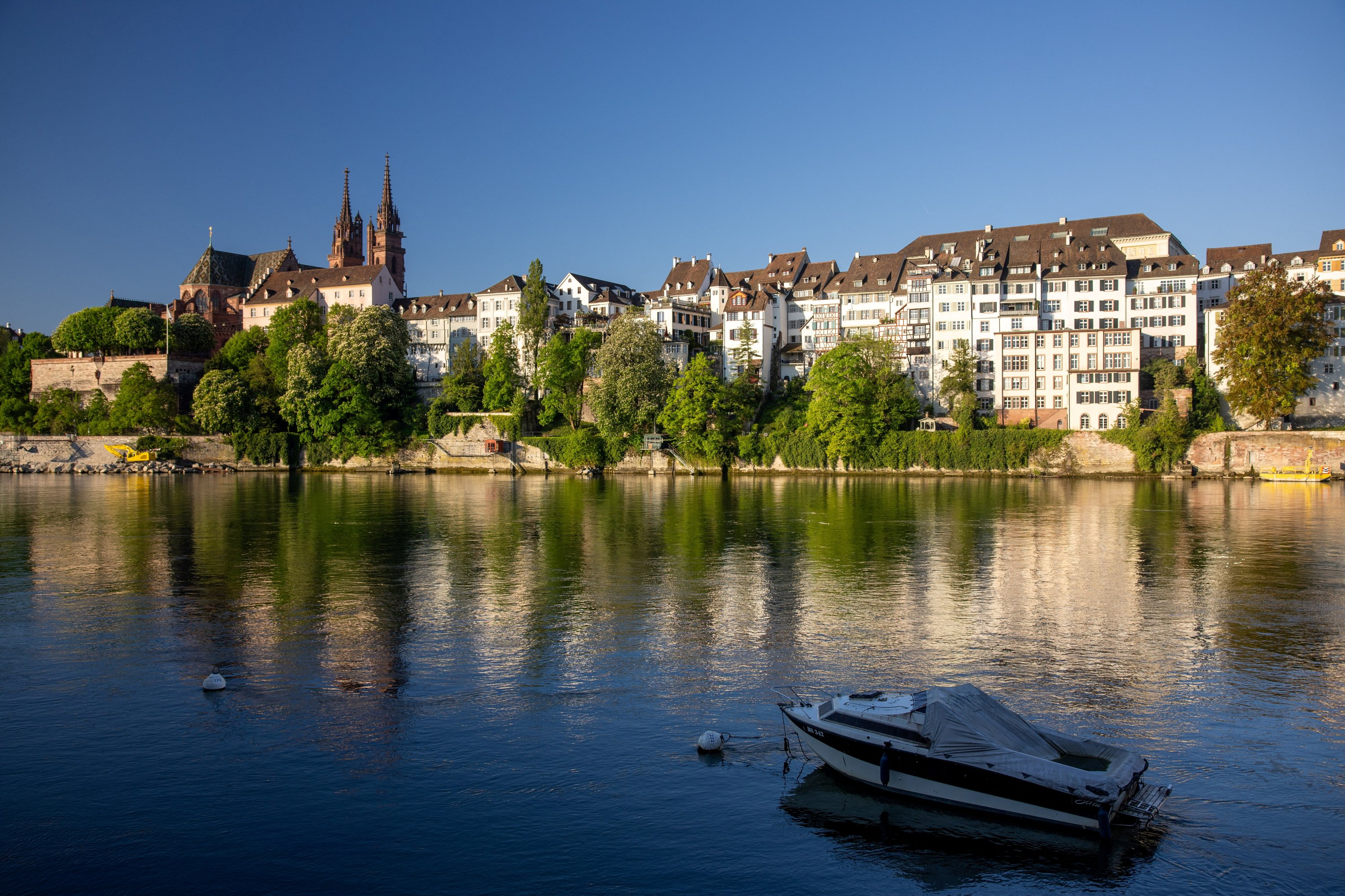 The Muenster Cathedral is seen near the Rhine River, Basel, Switzerland, May 1, 2025. (Reuters Photo)
