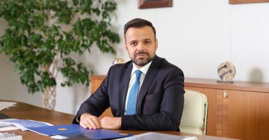  In this undated photo, Turkcell CEO Ali Taha Koç is seen at his office in Istanbul, Türkiye. (AA Photo)