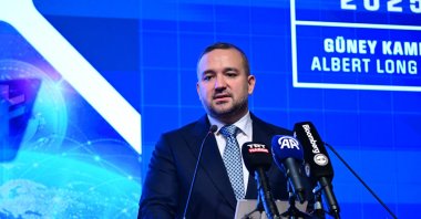Central Bank of the Republic of Türkiye (CBRT) Governor Fatih Karahan delivers a speech at a summit organized by Boğaziçi University, Istanbul, Türkiye, May 10, 2025. (AA Photo)