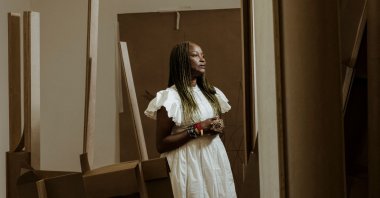 Koyo Kouoh, a Cameroonian-born curator who has been serving as Executive Director and Chief Curator of the Zeitz Museum of Contemporary Art Africa (MOCAA) in Cape Town since 2019, poses for a portrait at the museum in Cape Town, South Africa, Oct. 31, 2023. (AFP Photo)