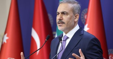 Turkish Foreign Minister Hakan Fidan speaks at a press briefing in Ankara, Türkiye, May 12, 2025. (IHA Photo)
