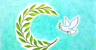 "The most striking point is that Türkiye is a fair, equitable and balanced actor in international law to achieve reconciliation of the parties or all parties." (Illustration by Erhan Yalvaç)