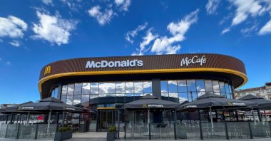 A general view of a McDonald&#039;s restaurant and McCafe, Istanbul, Türkiye, May 13, 2025. (IHA Photo)