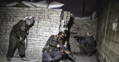 PKK terrorists prepare for an attack on security forces, Mardin, southeastern Türkiye, Feb. 25, 2016. (AP Photo)