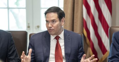 U.S. Secretary of State Marco Rubio speaks during a cabinet meeting held by President Donald Trump, in the Cabinet Room of the White House in Washington, D.C., April 30, 2025.  (EPA Photo)