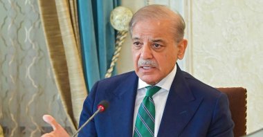 In this handout photograph taken and released by Pakistan's Prime Minister's Office on April 24, 2025, Pakistan's Prime Minister Shehbaz Sharif chairs a high-level security meeting with the chiefs of the Pakistan forces and other government officials at the Prime Minister's House in Islamabad. (AFP Photo)