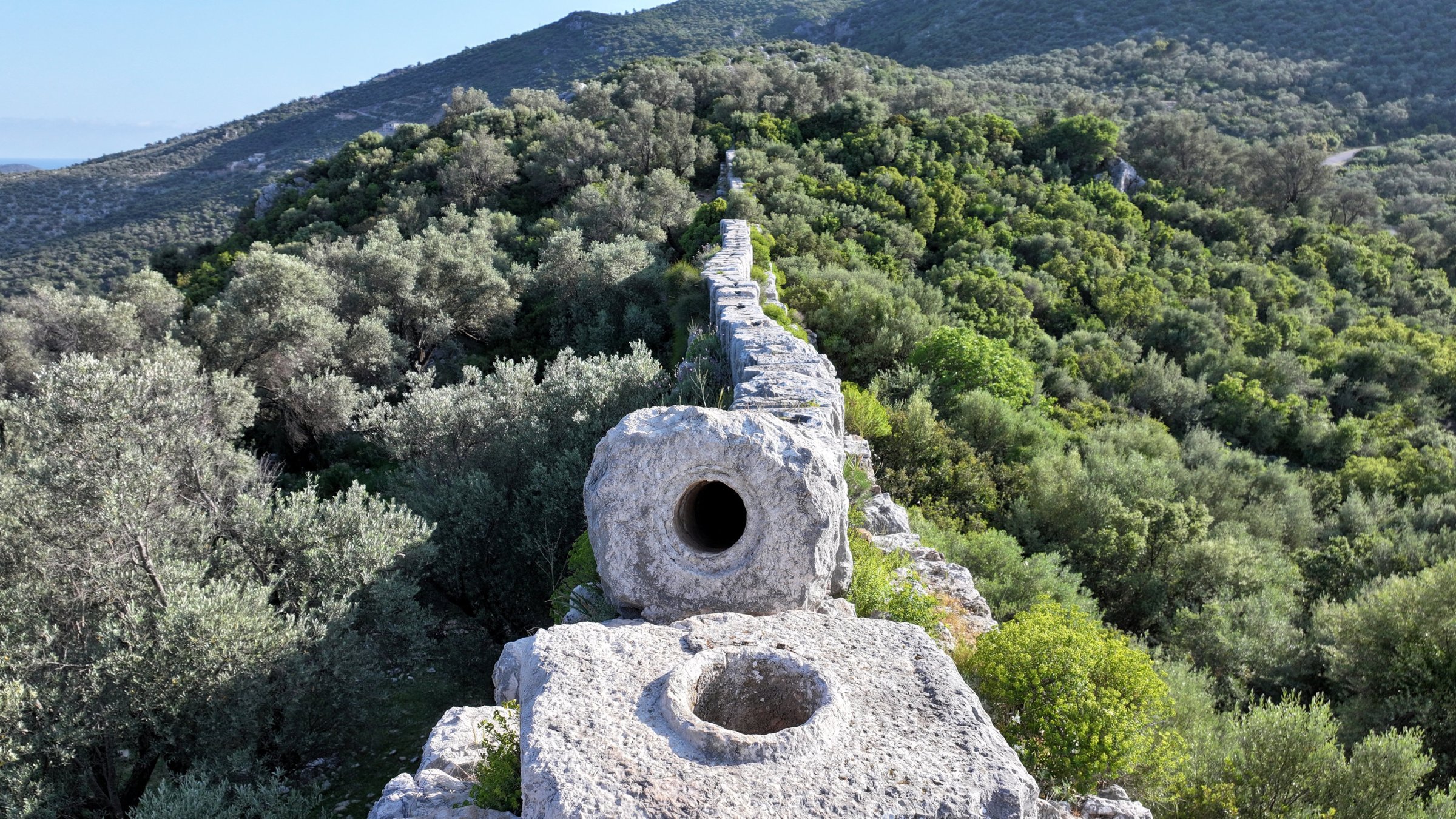 The Delikkemer, an extraordinary feat of ancient Roman water engineering, is located in Antalya, Türkiye, April 28, 2025. (AA Photo)