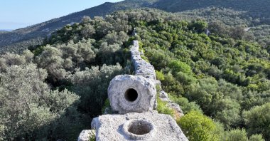 The Delikkemer, an extraordinary feat of ancient Roman water engineering, is located in Antalya, Türkiye, April 28, 2025. (AA Photo)