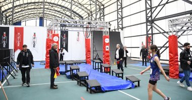 Turkish modern pentathletes during a training session, Ankara, Türkiye, May 14, 2025. (AA Photo)
