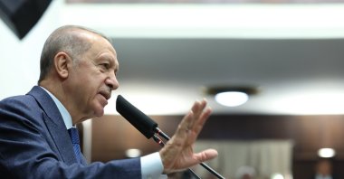 President Recep Tayyip Erdoğan speaks at the AK Party parliamentary group meeting, Ankara, Türkiye, May 14, 2025. (AA Photo)