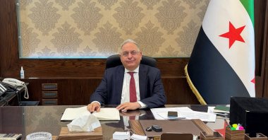 Syrian Finance Minister Yisr Barnieh attends an interview with Reuters at his office at the finance ministry in Damascus, May 14, 2025. (Reuters Photo)