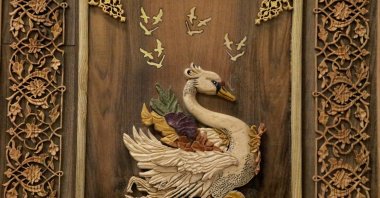 A close-up of the swan, a symbol often found in Turkish baroque design, by Pertev Aslan, Tekirdağ, Türkiye, May 13, 2025. (AA Photo)