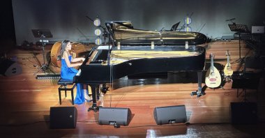 Turkish pianist Nazlı Hacıalioğlu performs, Athens, Greece, May 14, 2025. (AA Photo)