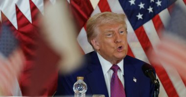 U.S. President Donald Trump speaks during a roundtable discussion, Doha, Qatar, May 15, 2025. (Reuters Photo)