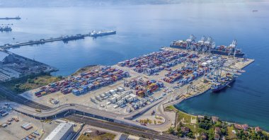 An aerial view of DP World Yarımca in Kocaeli, northwestern Türkiye, Sept. 12, 2018. (Courtesy of DP World Evyap)