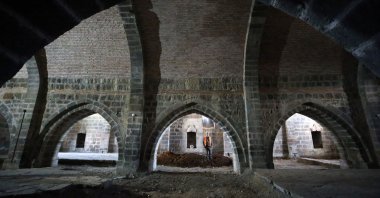 The historic El-Aman Caravanserai sees restoration to become a vibrant cultural and tourism center, Bitlis, Türkiye, May 8, 2025. (AA Photo)