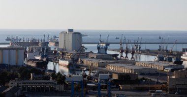 A general view of the commercial harbour of Syria&#039;s coastal city of Tartous, Syria, Dec. 14, 2024. (Reuters Photo)