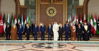 Arab leaders pose for a group photo ahead of the opening session of the 34th Arab League summit, Baghdad, Iraq, May 17, 2025. (AFP Photo)
