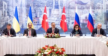 Foreign Minister Hakan Fidan chairs the Russia-Ukraine meeting in Istanbul, Türkiye, May 16, 2025. (Reuters Photo)