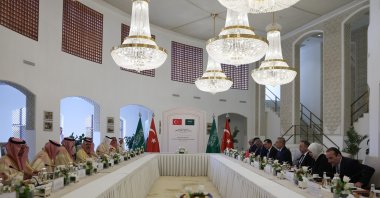 The Coordination Council meeting was attended by the foreign ministers of both countries, Riyadh, Saudi Arabia, May 18, 2025. (İHA Photo)