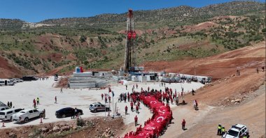 The May 19 Commemoration of Atatürk, Youth and Sports Day is being celebrated near an oil field in the Gabar region, Şırnak, southeastern Türkiye, May 19, 2025. (AA Photo)